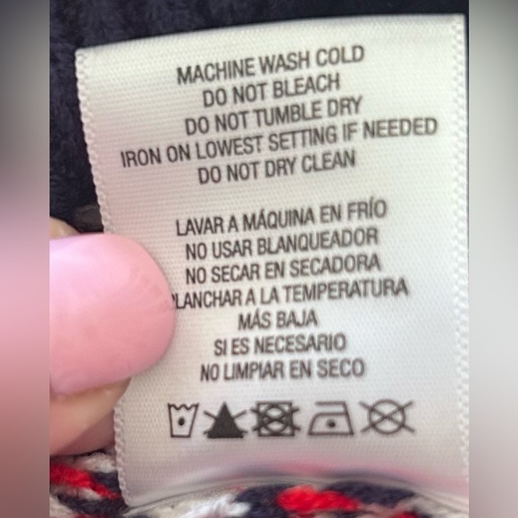 Bongo Blue and Red Cropped Sweater Size XL NWOT - Picture 6 of 9